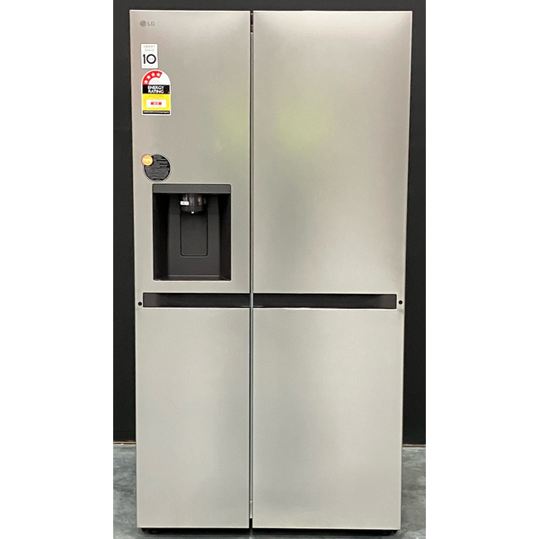 LG 641L Side by Side Refrigerator with Non-Plumbed Ice and Water Stainless Steel GS-N599PL