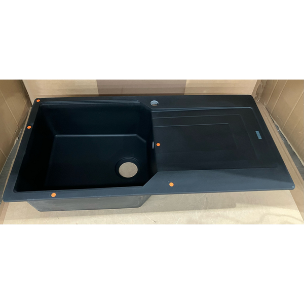 Franke Urban 1000mm Single Bowl Topmount Sink with Right Hand Drainer - Matte Black UBG611-100MBRHD