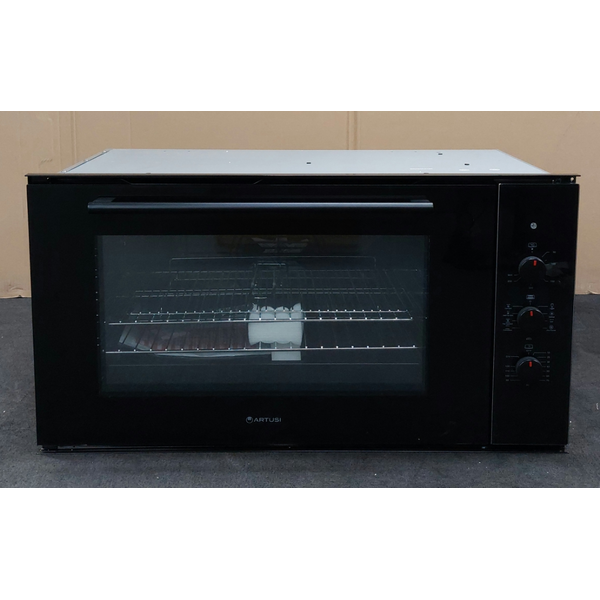 Artusi 90cm Black Glass Built-in Electric Oven CAO900B