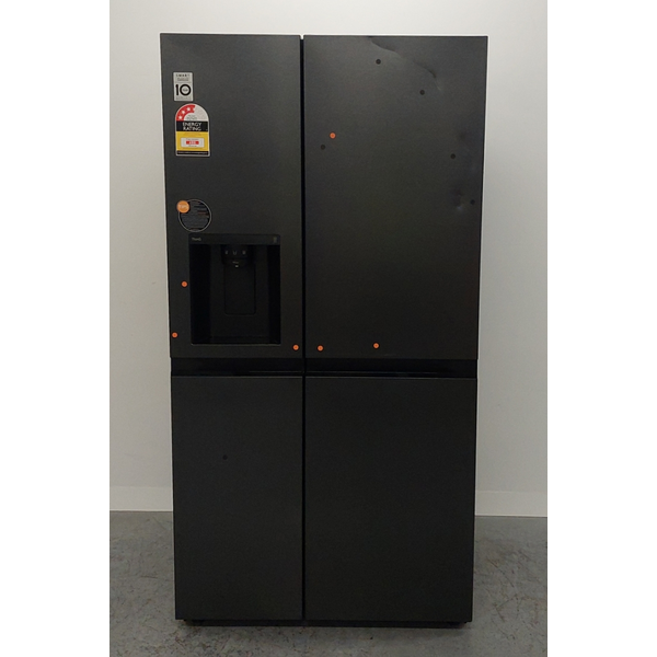 LG 635L Side by Side Fridge with Ice & Water Matte Black GS-L600MBL