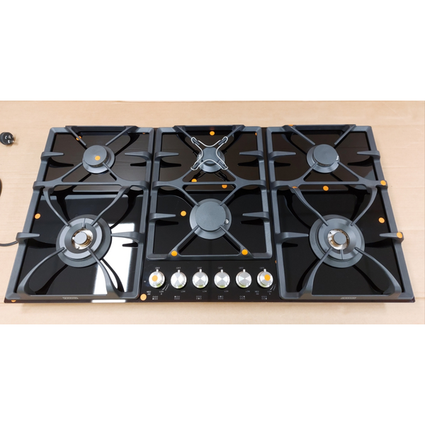 Franke 98.5cm Gas Cooktop Black Glass FIG906B1L