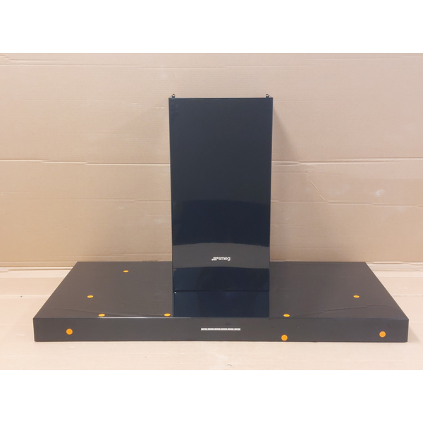 Smeg 90cm Wall Mount Gloss Black Canopy Rangehood KBTAU900NE