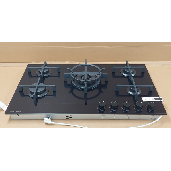 Fisher & Paykel Series 9 90cm Natural Gas Cooktop Black Glass CG905DNGGB4