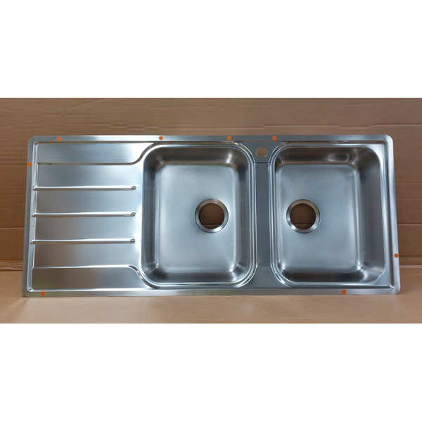Blanco Double Bowl Left Hand Drainer Sink LEMIS8SRIFK5