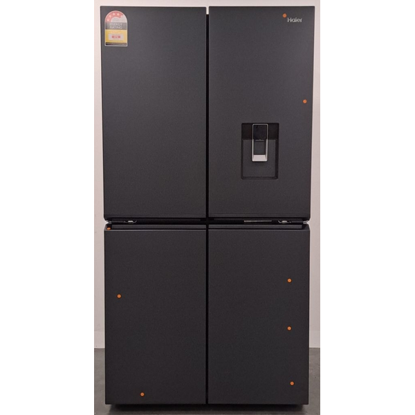 Haier 623L Quad Door Refrigerator with Ice and Water Black HRF680YPC