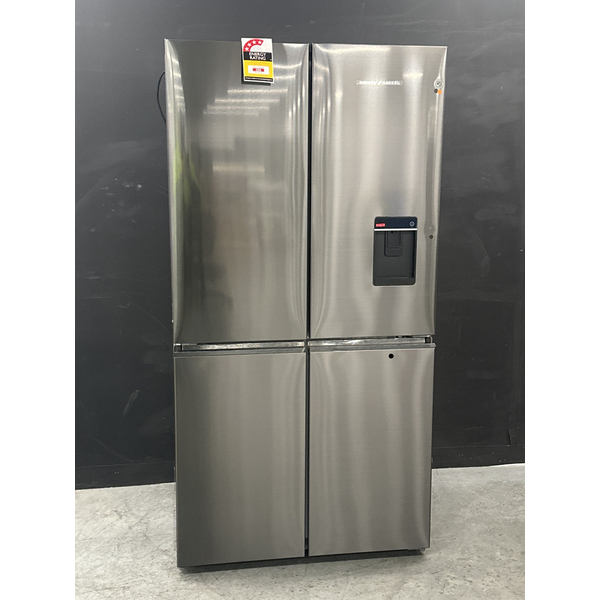 Fisher & Paykel Series 7 538L Quad Door Refrigerator with Ice and Water Black Stainless Steel RF605QNUVB1