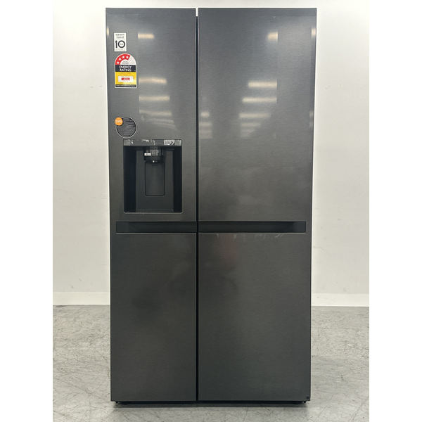 LG 625L Side by Side Fridge with Non-Plumbed Ice and Water Matte Black GS-N599MBL
