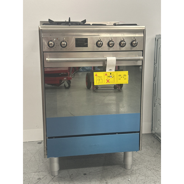 Smeg 60cm Dual Fuel Upright Oven Stainless Steel FS61XNG8-1