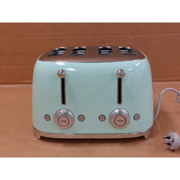 Smeg 50's Style 4 Slice Toaster Pastel Green TSF03PGAU