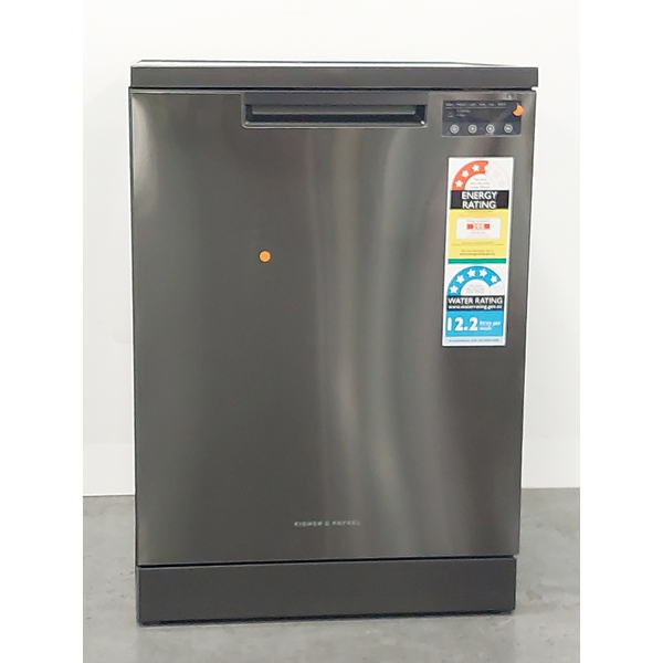 Fisher & Paykel Series 5 Contemporary Freestanding Dishwasher Black Steel DW60FC1B2