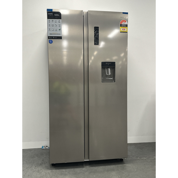 CHiQ 559L Side by Side Refrigerator Silver CSS557NSD4E