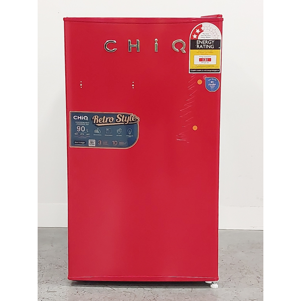 CHiQ 90L Retro Bar Fridge Red CRSR089DR1