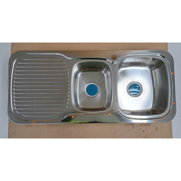 Oliveri Lakeland 1 and 3/4 Bowl Left Hand Drainer Sink LL137