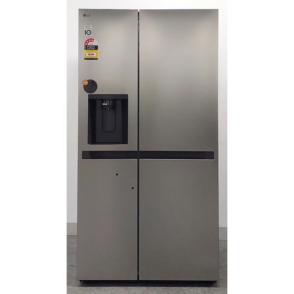 LG 641L Side by Side Refrigerator with Non-Plumbed Ice and Water Stainless Steel GS-N599PL