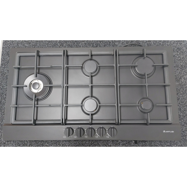 Artusi 90cm Natural Gas Cooktop Matte Black AGH91MB