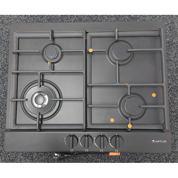 Artusi 60cm Natural Gas Cooktop Matte Black AGH65MB