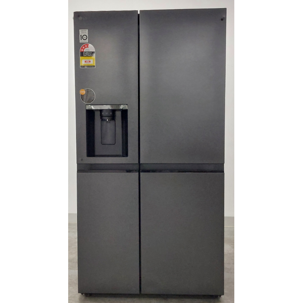 LG 635L Side by Side Fridge with Ice & Water Matte Black GS-L600MBL