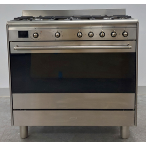 Smeg 90cm Classic Freestanding Dual Fuel Oven-Stainless Steel FS9606XS1