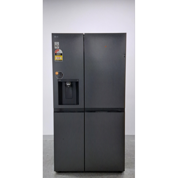 LG 635L Side by Side Fridge with Ice & Water Matte Black GS-L600MBL