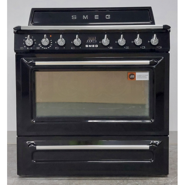 Smeg 90cm Victoria Aesthetic Freestanding Dual Fuel Oven/Stove TRA90BL9