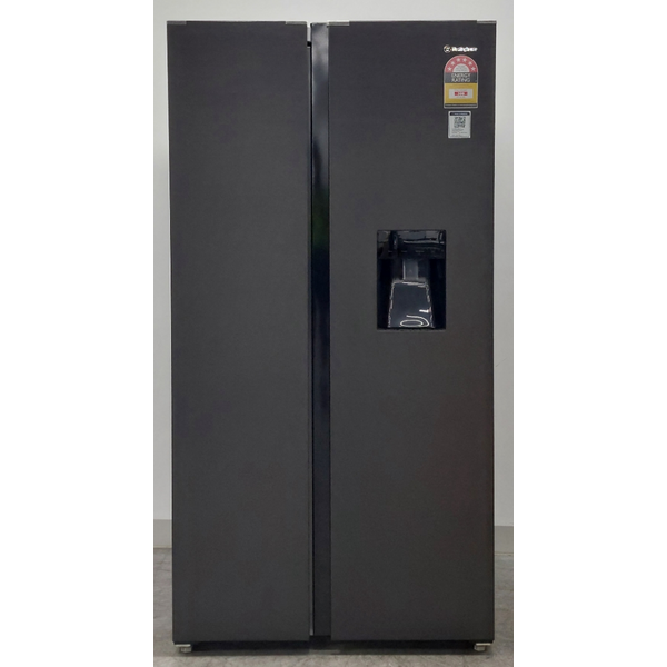 Westinghouse 619L Side by Side Refrigerator with Non-Plumbed Water Dispenser Matte Black WSE6240BB