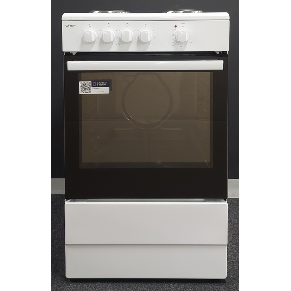 Chef 54cm Electric Conventional Freestanding Oven-White CFE532WB