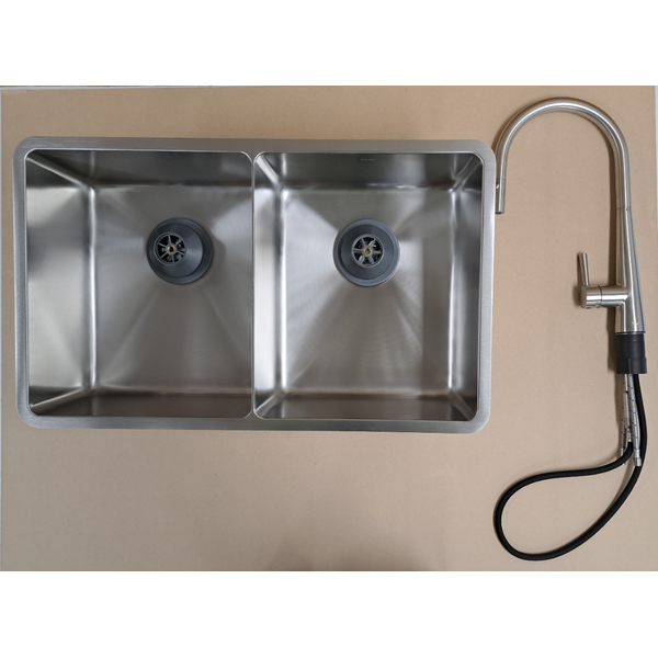 Abey Lucia Double Bowl Sink Pack LUA200TPK