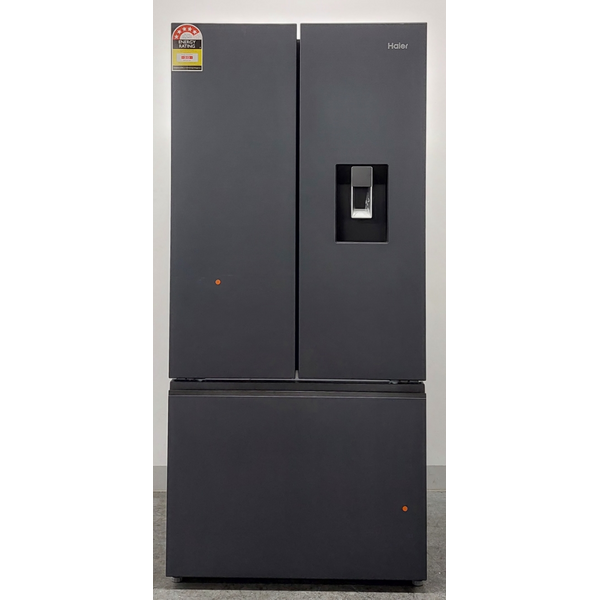 Haier 509L French Door Fridge with Non-Plumbed Water Dispenser Black HRF510FHC