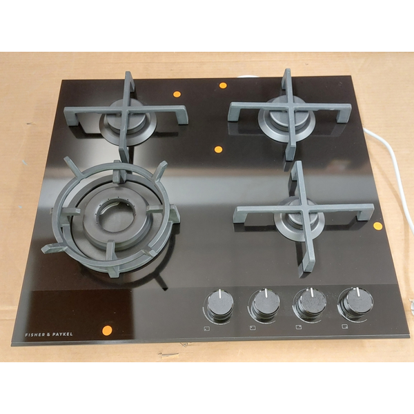 Fisher & Paykel Series 9 60cm LPG Gas Cooktop Black Glass CG604DLPGB4
