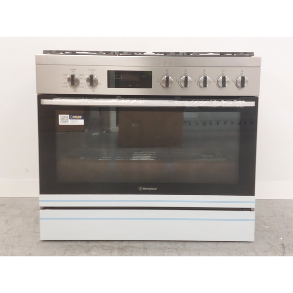 Westinghouse 90cm Dual Fuel Freestanding Oven-Stainless Steel WFE9515SD