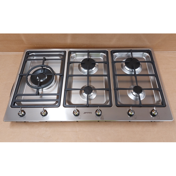 Smeg 90cm Classic 5 Burner Stainless Steel Cooktop PSA9062