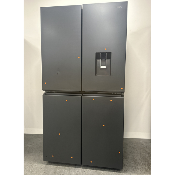 Haier 623L Quad Door Refrigerator with Ice and Water Black HRF680YPC