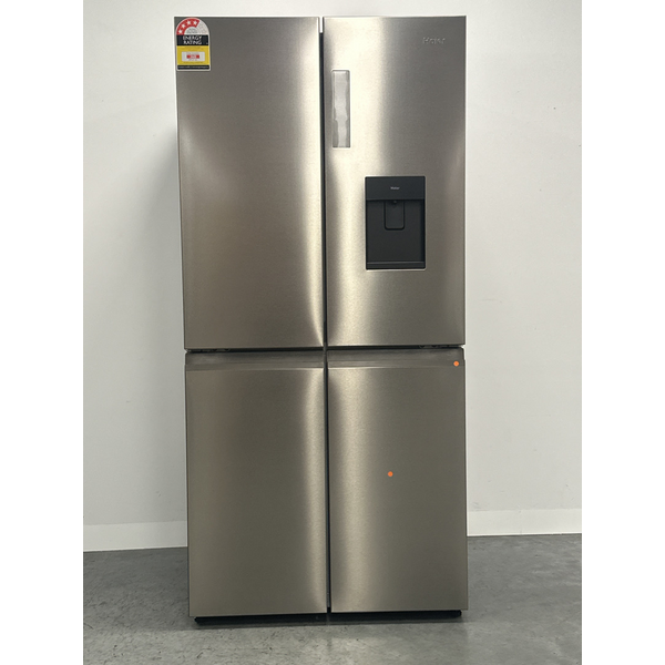 Haier 507L Quad Door Refrigerator Freezer Satina Silver HRF580YPS