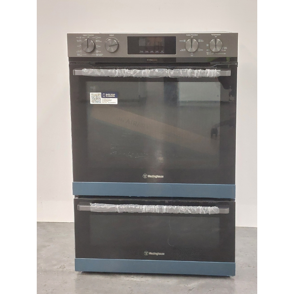 Westinghouse 60cm Multi-Function Pyrolytic Double Oven and SteamBake Dark Stainless Steel WVEP6727DD
