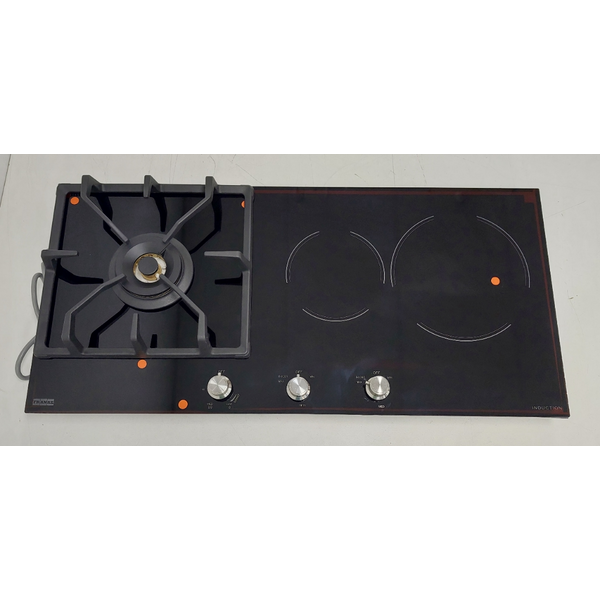 Franke 85cm Gas & Induction Cooktop Black Glass FIXG903B1L