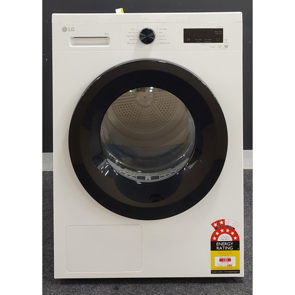 LG 8kg Series 1 Heat Pump Dryer White DVH1-08WP