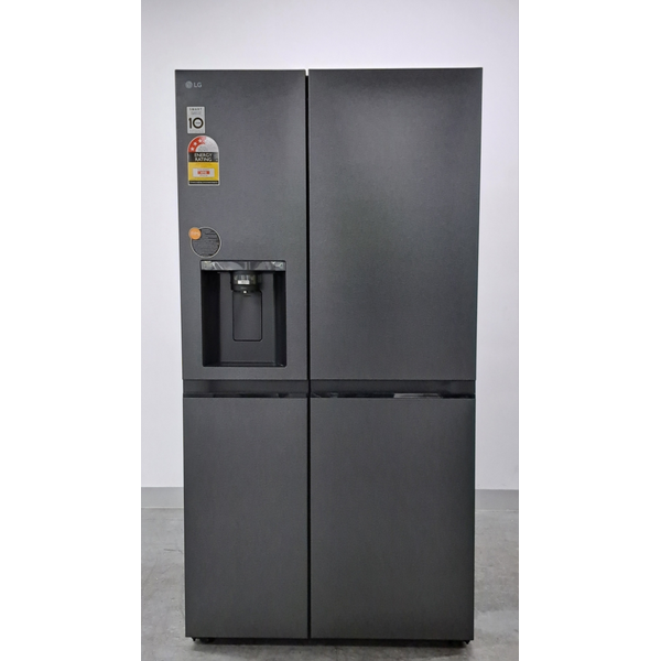 LG 635L Side by Side Fridge with Ice & Water Matte Black GS-L600MBL