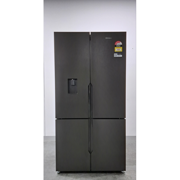 Westinghouse 564L French Door Fridge with Plumbed Water Dispenser and Ice Maker Matte Charcoal Black WQE5750BB