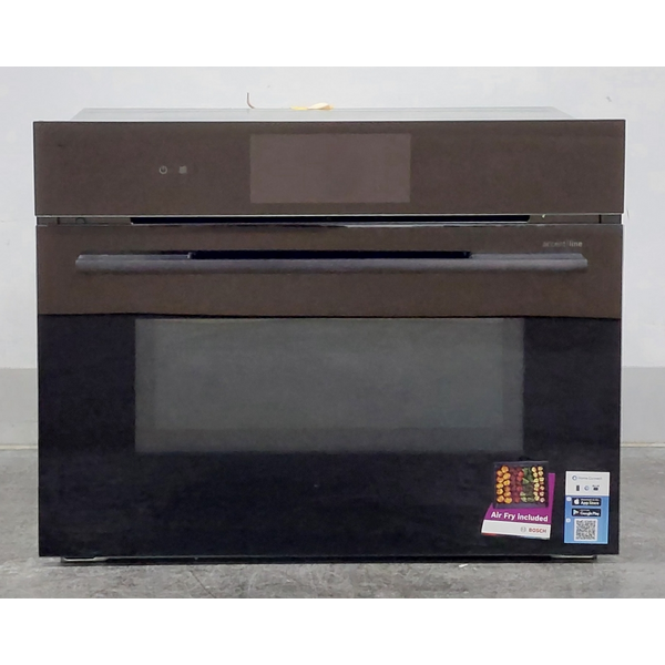 Bosch Series 8 Accentline Built-In Compact Oven with Microwave Function Black CMG978NB1A