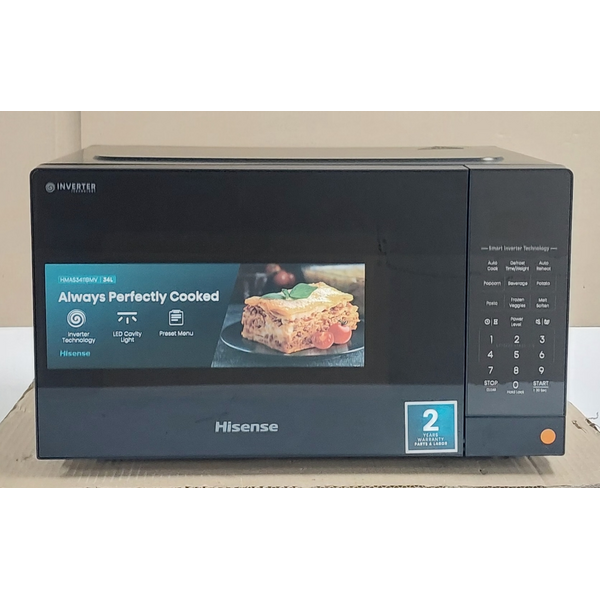 Hisense 34L 1100W Smart Inverter Microwave Oven Black HMAS3411BMV